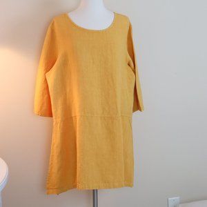 Bryn Walker Tunic Marigold Size XL Heavy Linen